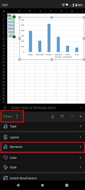 Elements in Android