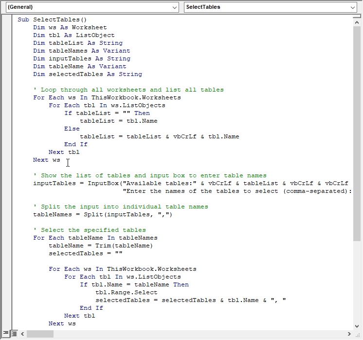 VBA script 1