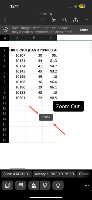 Zoom out iPhone