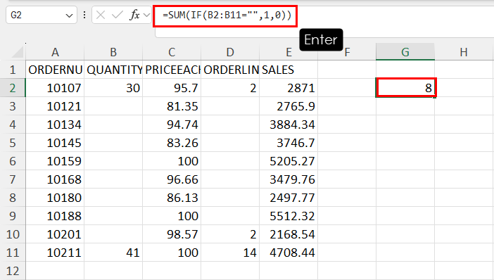 Calculate SUM and IF formula