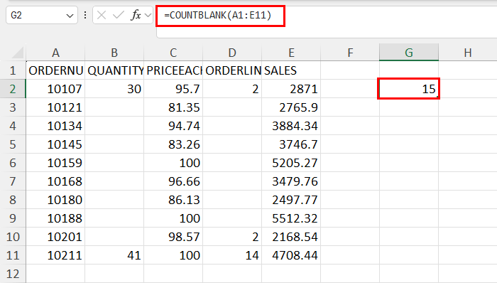 Counting blanks in multiple columns