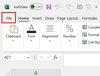 File tab