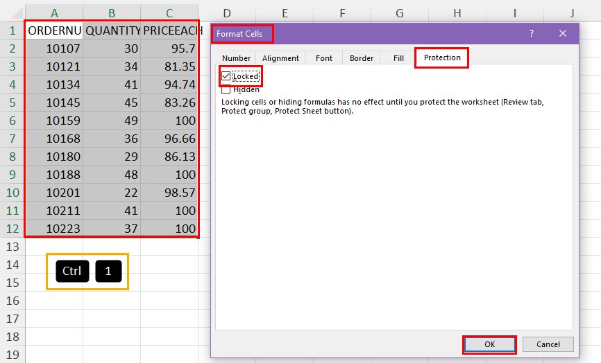 Format Cells