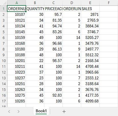 Imported TXT file into an Excel worksheet