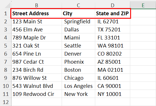 Organize splitted columns