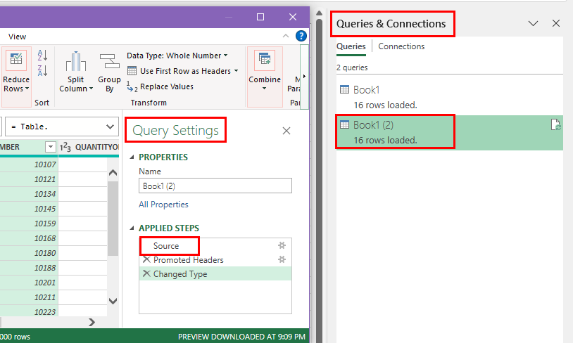 Queries and connections