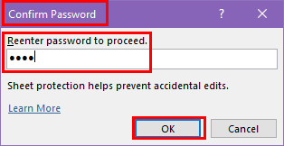 Re-enter password