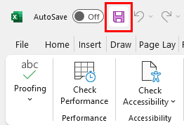 Save spreadsheet