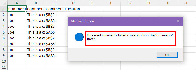 Confirmation dialog box