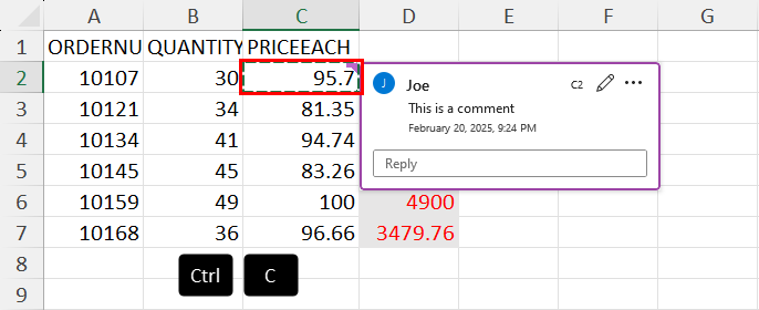 Copy a cell containing a Comment