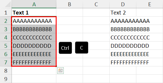 Copy the column width