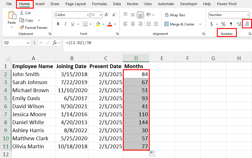 Decrease Decimals
