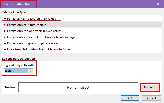 New formatting rule
