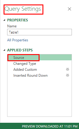 Query settings