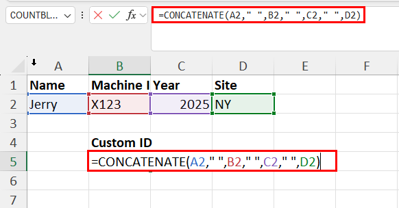 CONCATENATE with delimiters