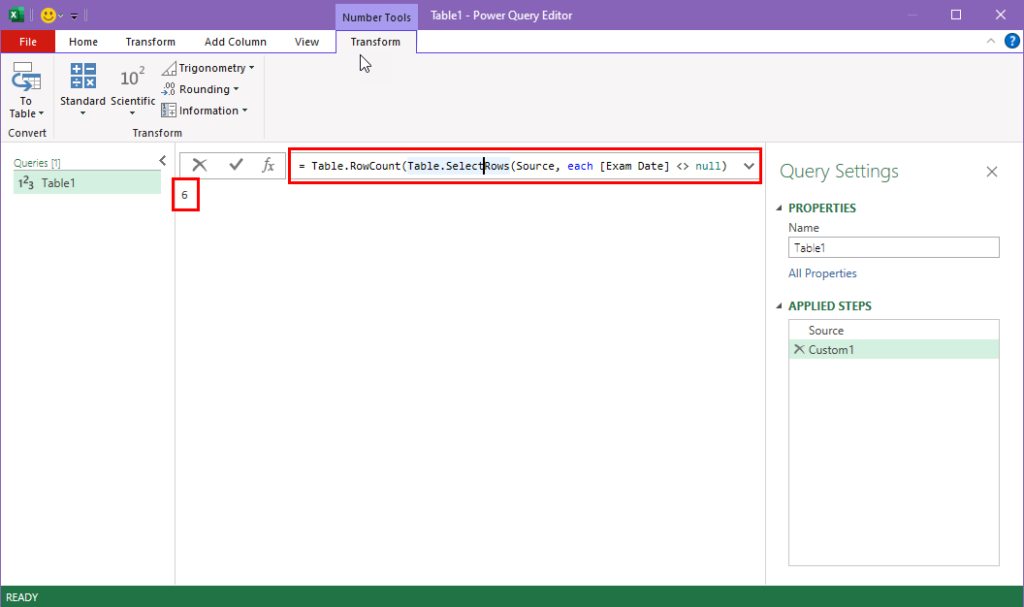 Count dates using Power Query
