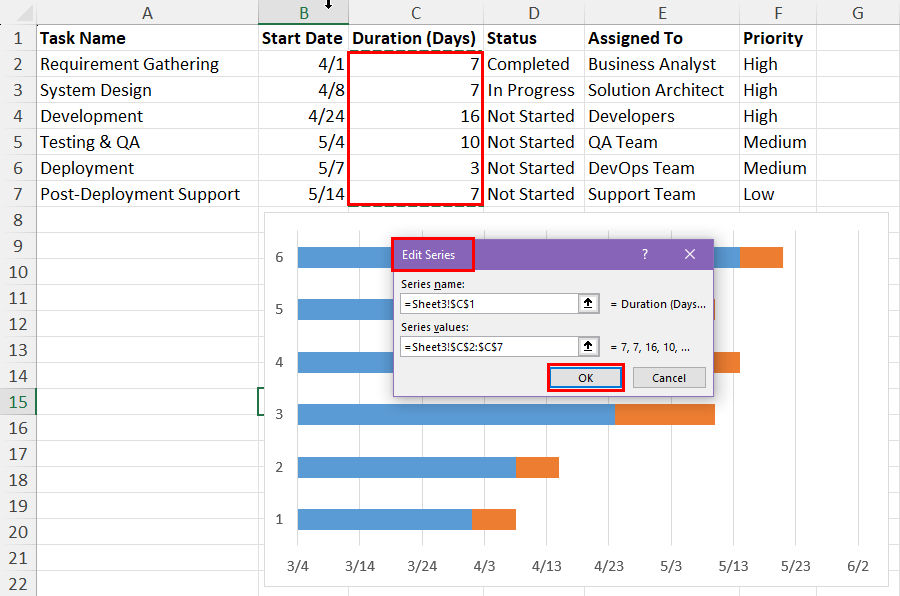 Edit Series Duration