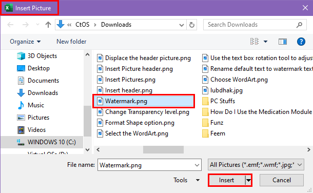 Insert image over cells