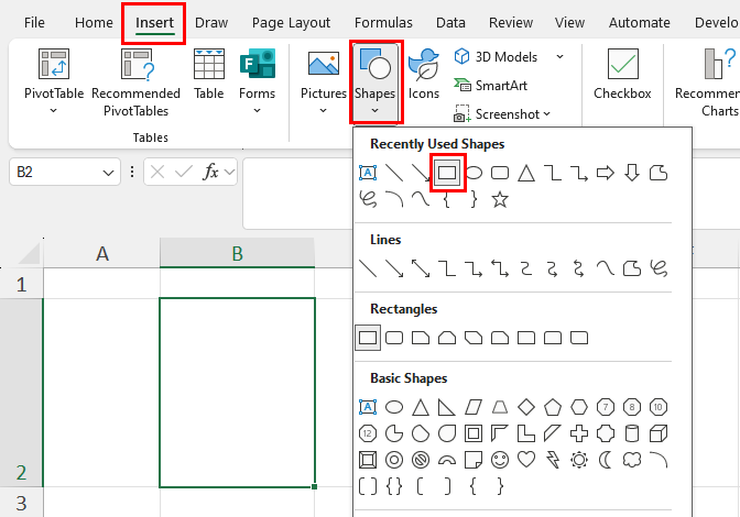Select Shape