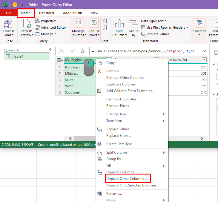 Unpivot Other Columns