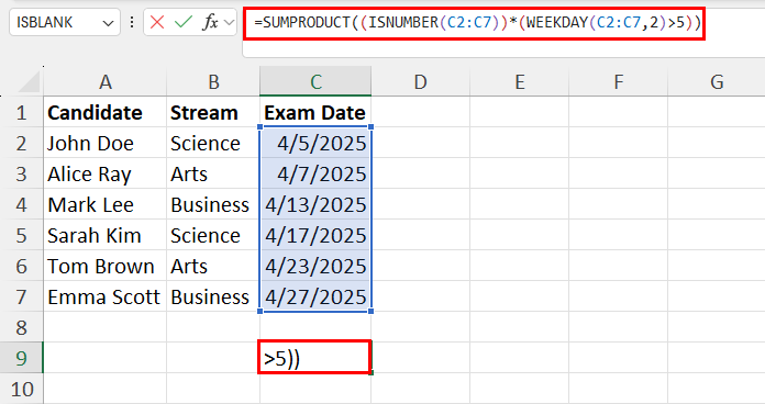 Using a combination formula