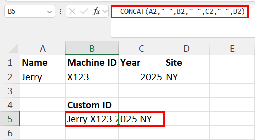 Using custom delimiters in CONCAT