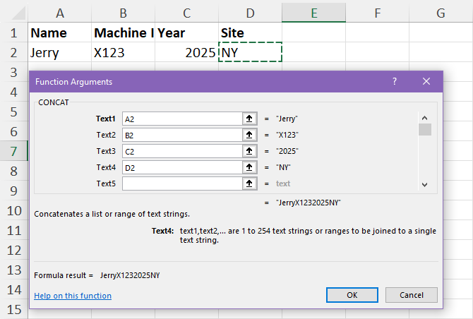 What Is the CONCATENATE Function in Excel