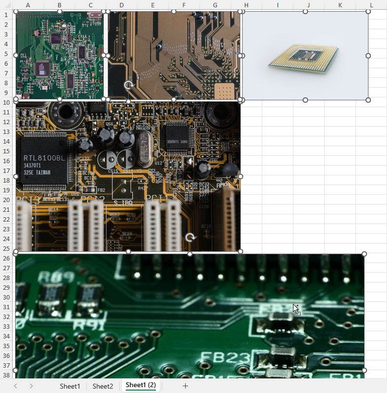 Selected all images using Ctrl click
