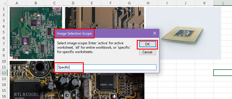 Specific worksheets