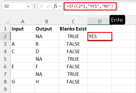 Calculating the arithmetic IF formula