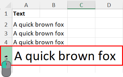 Double-click to auto adjust row height