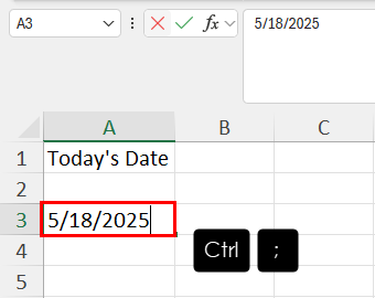 Enter today's date