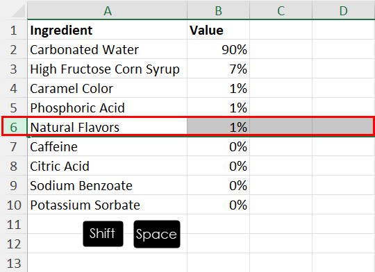 Select entire row