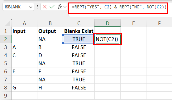 Using the REPT formula