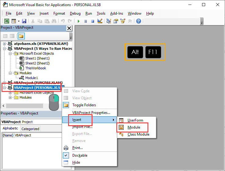 Autorun macro in Excel using personal macro workbook