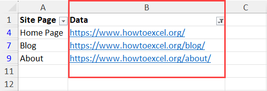 Found links in Excel
