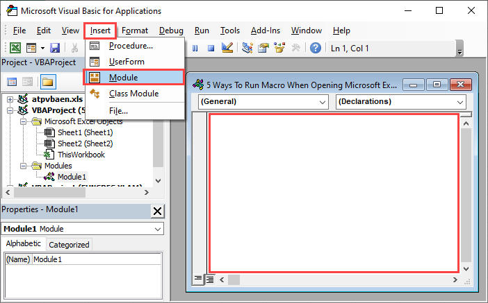Insert a blank module for Sheet2