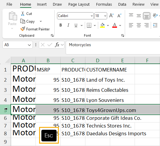 Press Esc to disengage Format Painter