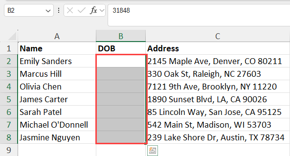 Redacted data using Custom formatting