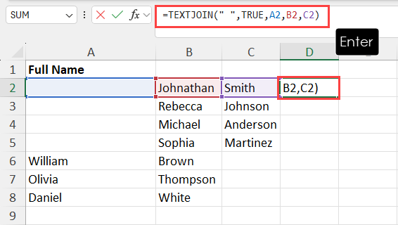 Using TEXTJOIN