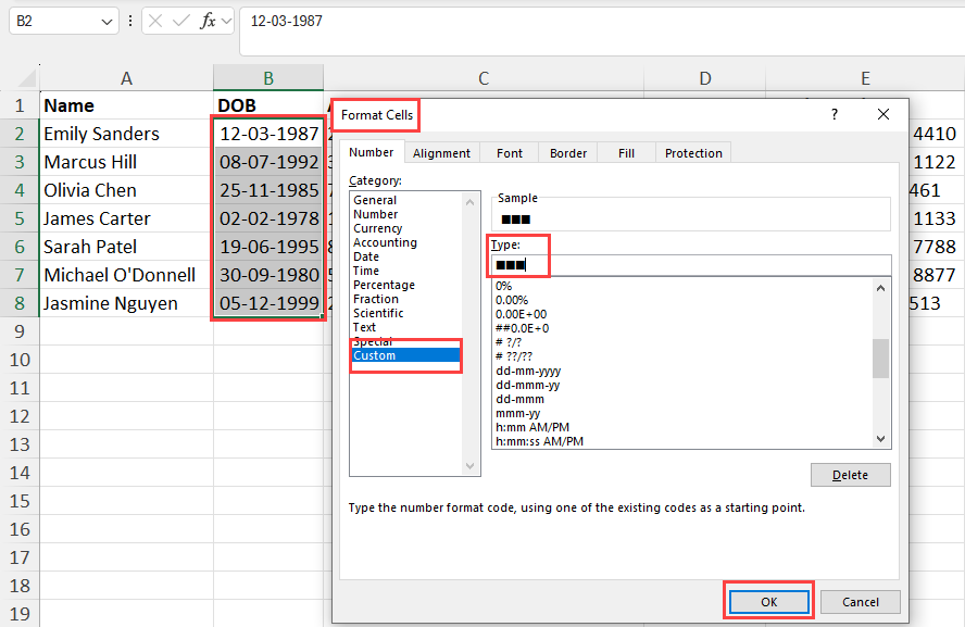 Using redact box