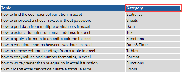 Create column category