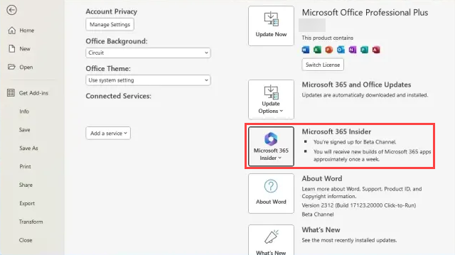 Microsoft 365 Insider