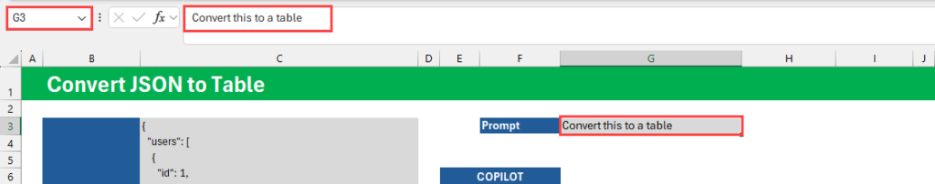 Primpary prompt in G3